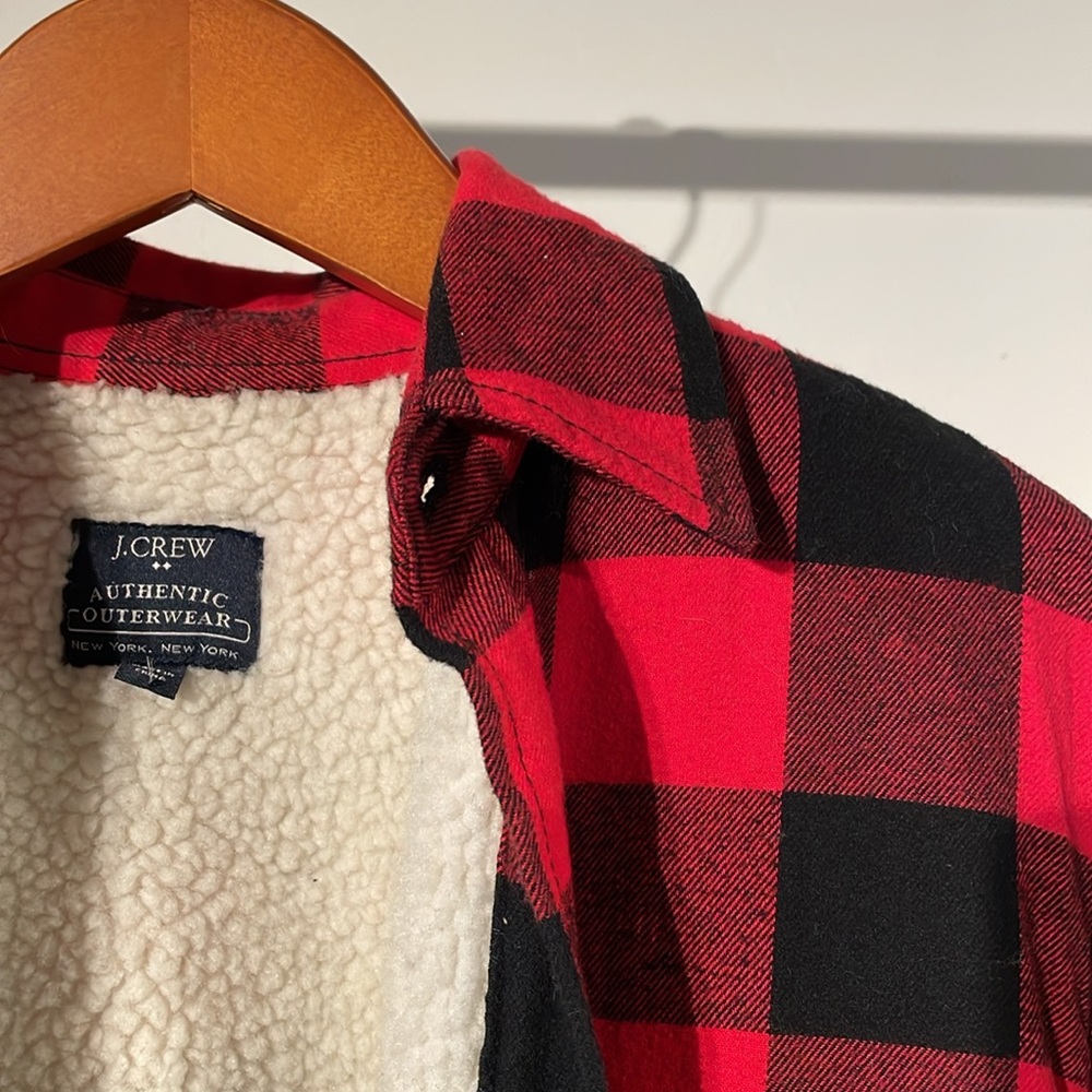 J. Crew Factory Sherpa lined shacket